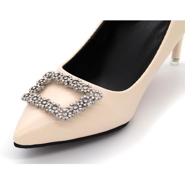 Rhinestone Ladies Crystal Shoes Decoration Accessories Silver Col
