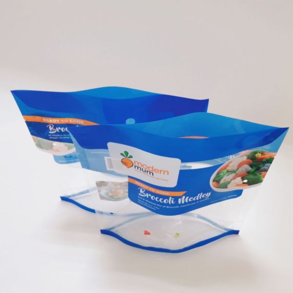 Custom logo Printed Fruit Food Packaging Bag Fresh Vegetable Standing up Pouch of pp Recycle Plastic Bags