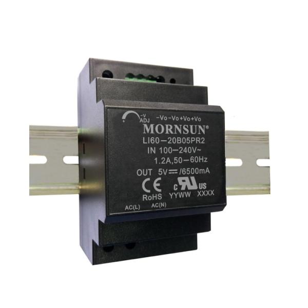 60W 12V AC DC Din Rail Power Supply 90VAC Input High Level Stability