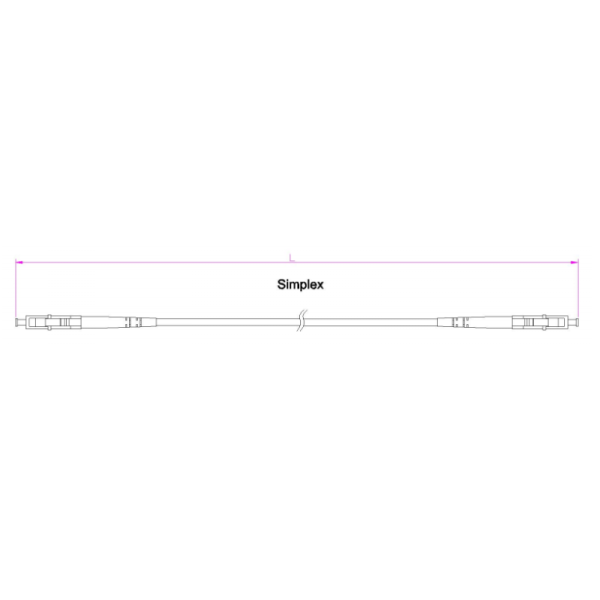 LC-LC Simplex Fiber Optic Patch Cord 5M APU PVC/LSZH