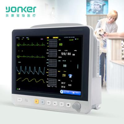 VE12 12.1 Inch Portable Veterinary Monitor Ecg Monitor Yonker 2 Hour 3 Level Audio/visual Alarm Veterinary Monitoring Instrument