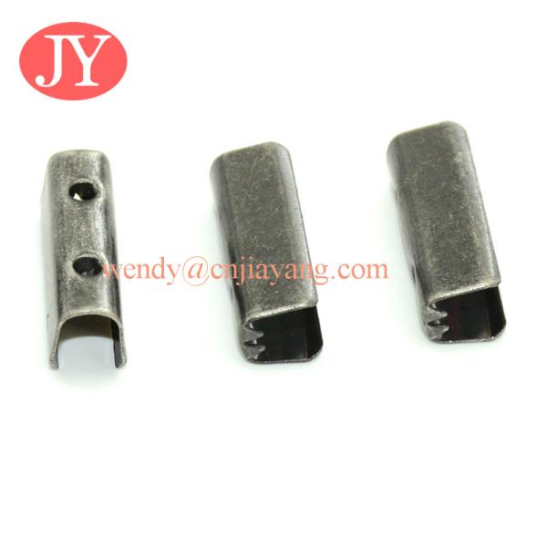 Silver Brass Customized Engraved Logo Aglets for shoelaces - Drawstring Metal Aglets Manufactuer