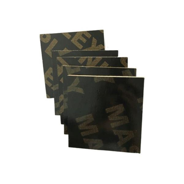 Square Black Film Faced Plywood Poplar / Pine / Birch Core Flat And Smooth