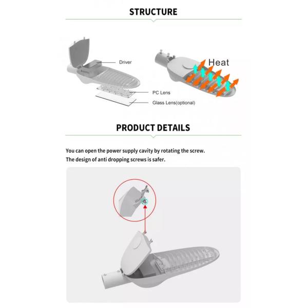 Ip66 20w 40w 60w Led Roadway Lighting Integrated 6500k Ik09