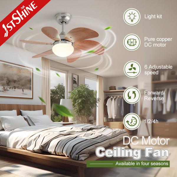 Lâmpada de ventilador de tecto de tradição Motor de economia de energia 6 MDF Blade