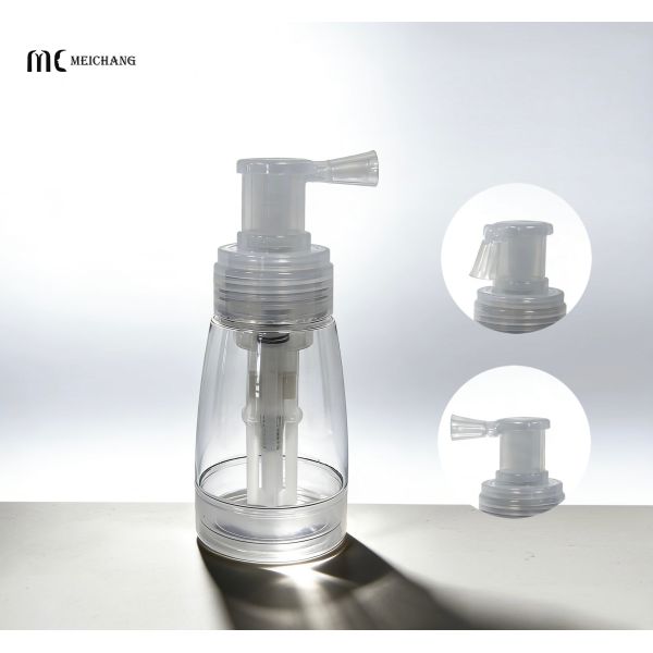 140ml 180ml Powder Spray Bottle with Precise Dosage 0.06cm³±0.01cm³, Food-Grade PET & PP, and Customizable Logo & Color