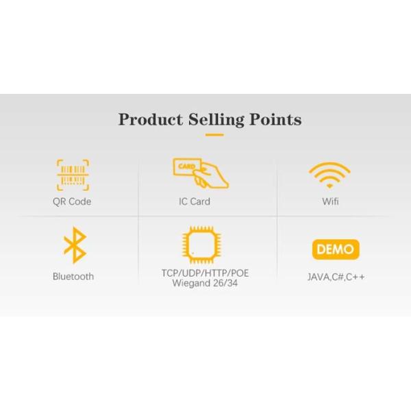 RFID POE TCP IP Turnstile Qr Code Reader With Wiegand Output