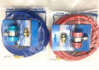 Tuyau réfrigérant rouge et bleu de la couleur r134a avec les coupleurs en laiton de garnitures et de charge