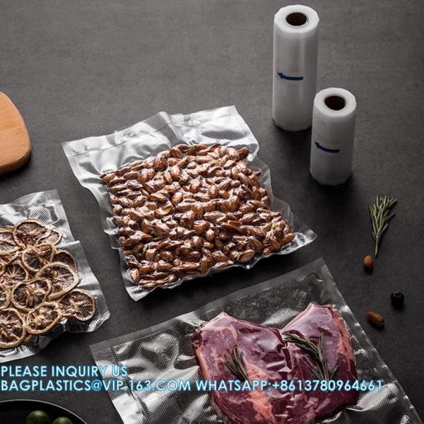 Transparent PA PE Plastic Storage Bags Vacuum Sealer Food Saver Roll 30m Embossed Vacuum Sealer Bags Packaging