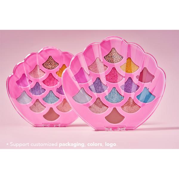 Custom Shell Shaped Duochrome Eyeshadow Palette Cute Makeup For Kids