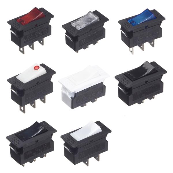 Overload Protection ON OFF Button 2 3 Pin LED Light Rocker Power Switch