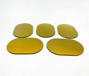 Placa de Vidro de Quartzo Óptico com Camada de Ouro