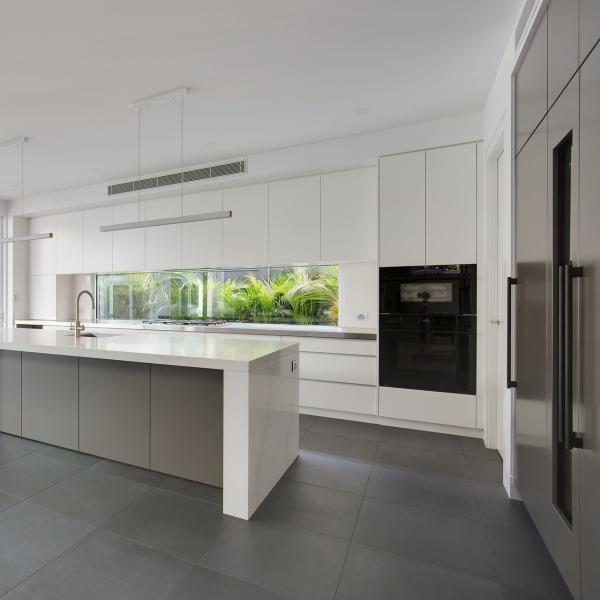 OEM Matte White Melamine Kitchen Cabinet Moisture Proof