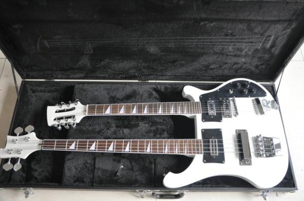 Double neck 4 string 4003 BASS GUITAR and 12 string elctric guitar color can custom guitar big R bridge