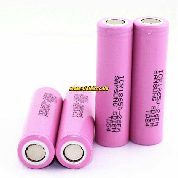 Samsung ICR18650-26FM 18650 2600mAh 3.7V lithium-ion rechargeable battery cell original made in Malaysia
