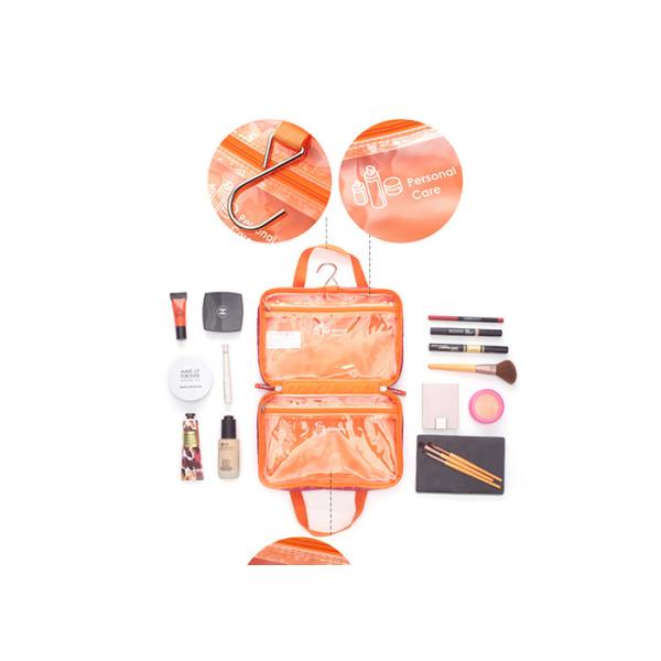 Folding Suspensible Mens Toiletry Bag Double Layer Design PVC Material