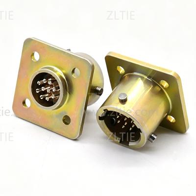 ZH127 Series Connector Shell Size 10 10pin Male Flange Socket Solder – СНЦ127-10/10ВП127-1-В