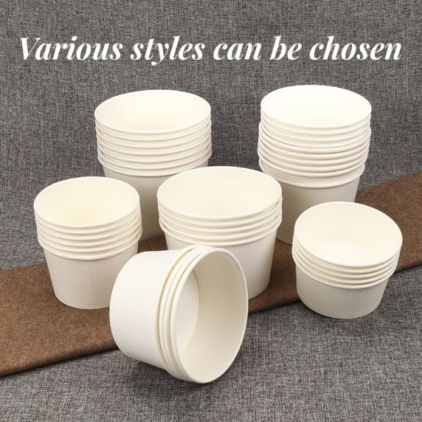 Different Size 12oz 16oz Logo Printed Ice Cream Paper Cup Eco Friendly Stocked Bowl