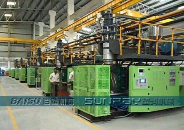 Accumulating Type Plastic Drum Blow Molding Machine 6.0 X 3.2 X 4.8M Size SRB100