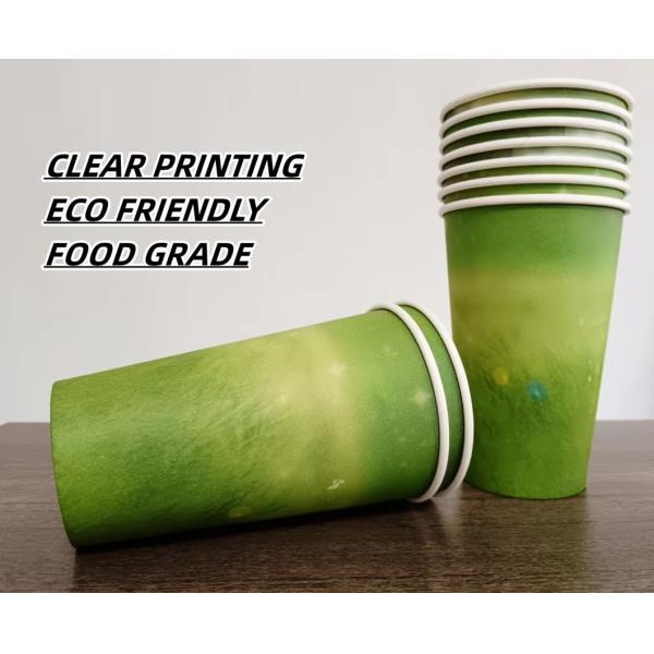 Custom Logo Is 16oz 320g 18gpe Paper Cup Eco Friendly Colourful Customized Request