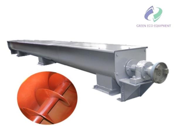 High Power Long Distance Feed Screw Conveyor For Sand Grain Loose Materials