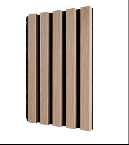 Elegante painel de parede interior Wpc de 21 mm Base de MDF de madeira Lata acústica com núcleo de PET