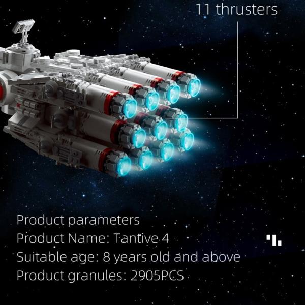 20m Remote Control Spaceship Model Building Blocks Electronics 62*20*22cm Large Building Blocks