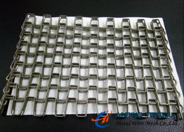 The Great Wall Type Mesh Belt, SS304, SS316 and Galvanized Steel Materials