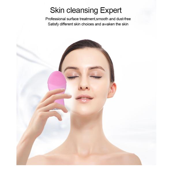 Waterproof Soft Electric Facial Cleanser 1200 MAh Rechargeable