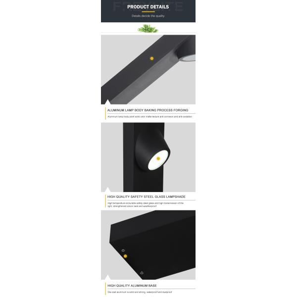 Прочная на открытом воздухе лужайка освещает температуру литого алюминия расквартировывая 8В -20℃~50℃ работая