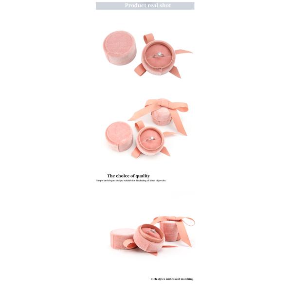 Hanhong Tiandi Flannel Cloth Ring Box for Jewelry Packaging 5*4.5*5cm Plastic Velvet