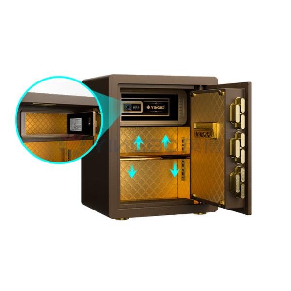 H450MM Fingerprint Lock Safe Box For Home Security(Coffee)