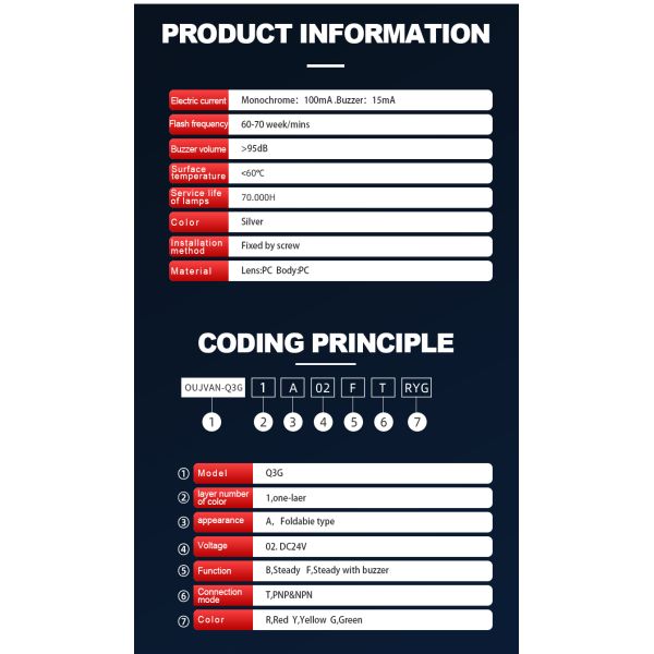 Feu de signalisation de tour personnalisé avec résistance à la corrosion et lampe LED avec une durée de vie de 70 000 heures