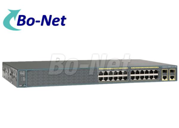 Managed Network 24port Cisco POE Switch With Rack Mountable 1U Enclosure WS-C2960+24LC-L
