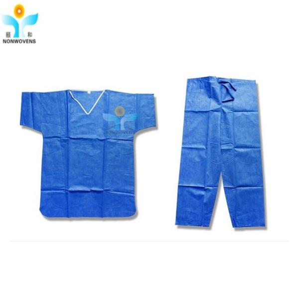V Shape Collar Disposable Protective Suits SPP Material With 1 2 3 Pockets