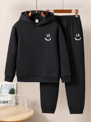 Daily Wear Hooded Children Clothing Set 400gsm With Machine Washable