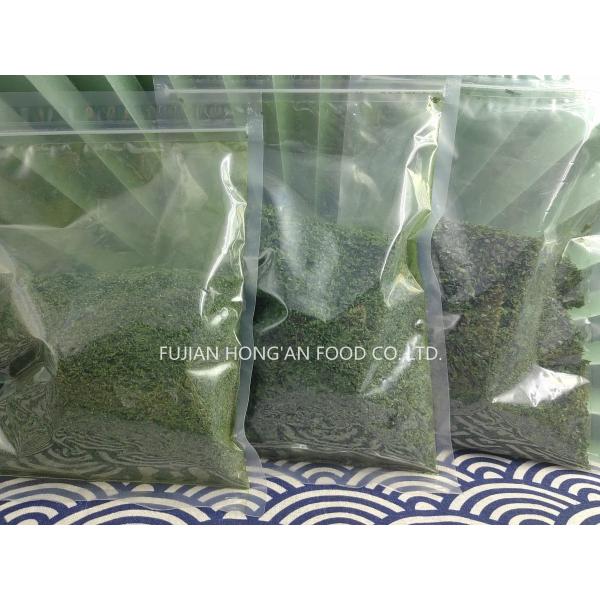 Customizable Dried Sea Lettuce Umami Taste , Green Laver Seaweed Thin Sheets