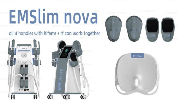 Hot Sale Vertical 3000W Ems Body Sculpting Machine EMS RF For Muscle Building Fat Reduction 4 Handles Work Together 110V 220V