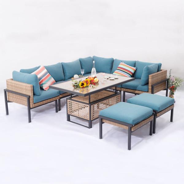Outdoor Patio Furniture Sets Patio Set Rattan Chair Wicker Sofa Conversation Set Patio Chair Backyard Lawn