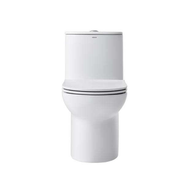 0.9Gpf One Piece Toilets Elongated 12 Rough In Size Easy To Clean