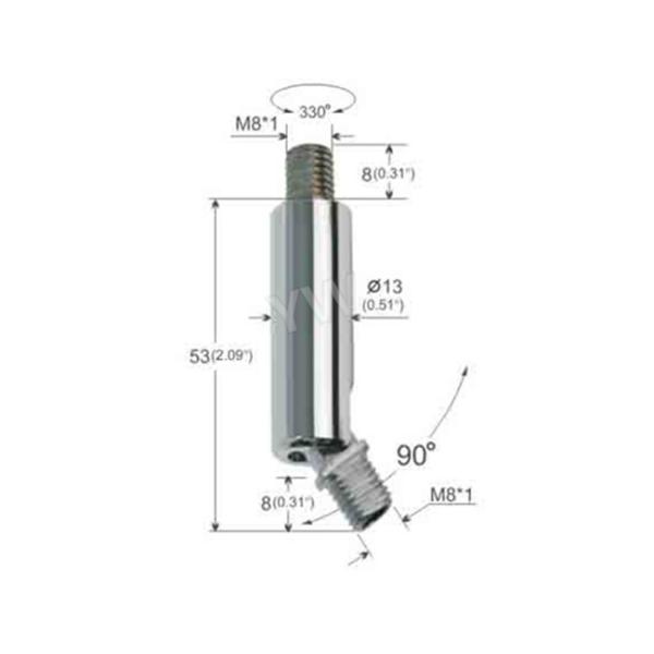 Raccord articulé en laiton réglable commercial de pièces de rechange de lampe de bras d'oscillation d'éclairage