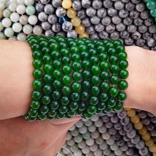 Зелёный нефрит свободный оптовый круглый букет индивидуальный многоразмерный букет для изготовления ювелирных изделий