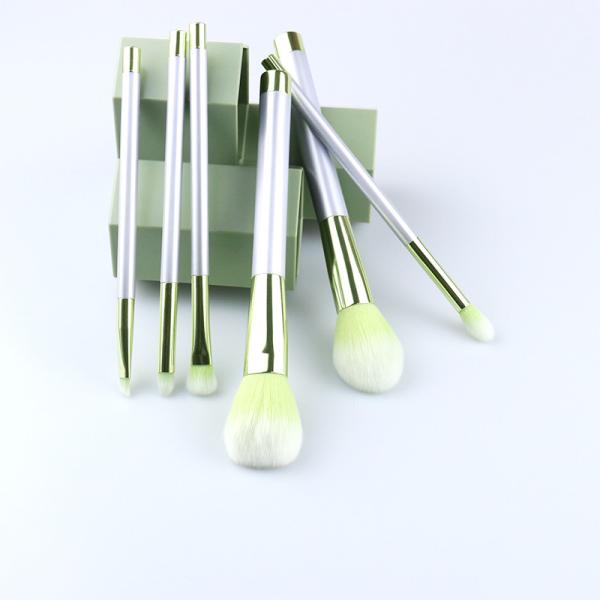 Green Eco Friendly Makeup Brush Set Soft Bristle Plastic Professional Eye Makeup Brush Set