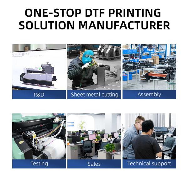 30cm DTF EPSON I1600*2 Dual Head T-Shirt Printing With Powder Shaker Machine