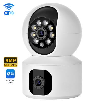 Indoor Video Baby Monitor Camera Dual Lens Night Vision 3.6mm HD Lens