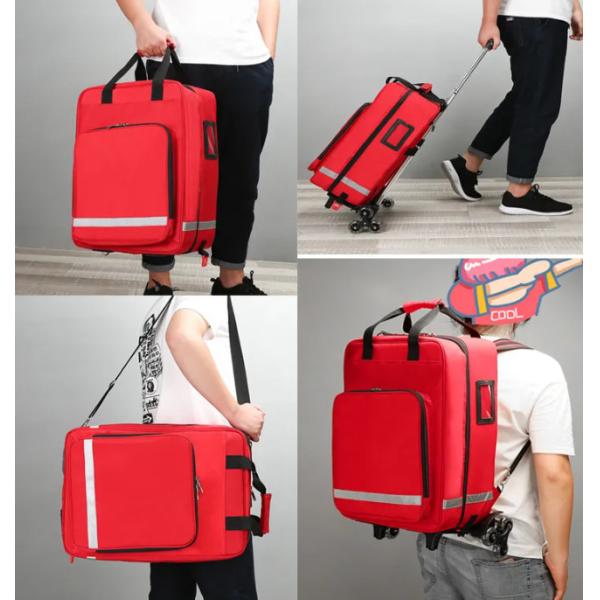 Многофункциональная медицинская сумка вагонетки сумки 1800D скорой помощи водоустойчивая медицинская