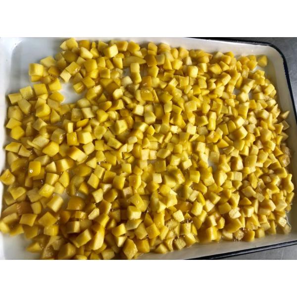BRC 100% Natural Fresh Canned/ Tinned Fruits Yellow Peach Dices