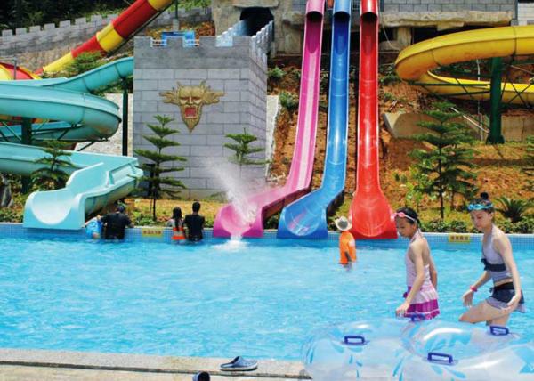 Professional Pipe Water Slide Fiberglass Water Park Equipment Barrel Sled Slides