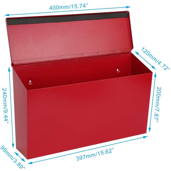 Настенный черный порошковый покрытие бразильский металлический пакет Drop Box для доставки посылок