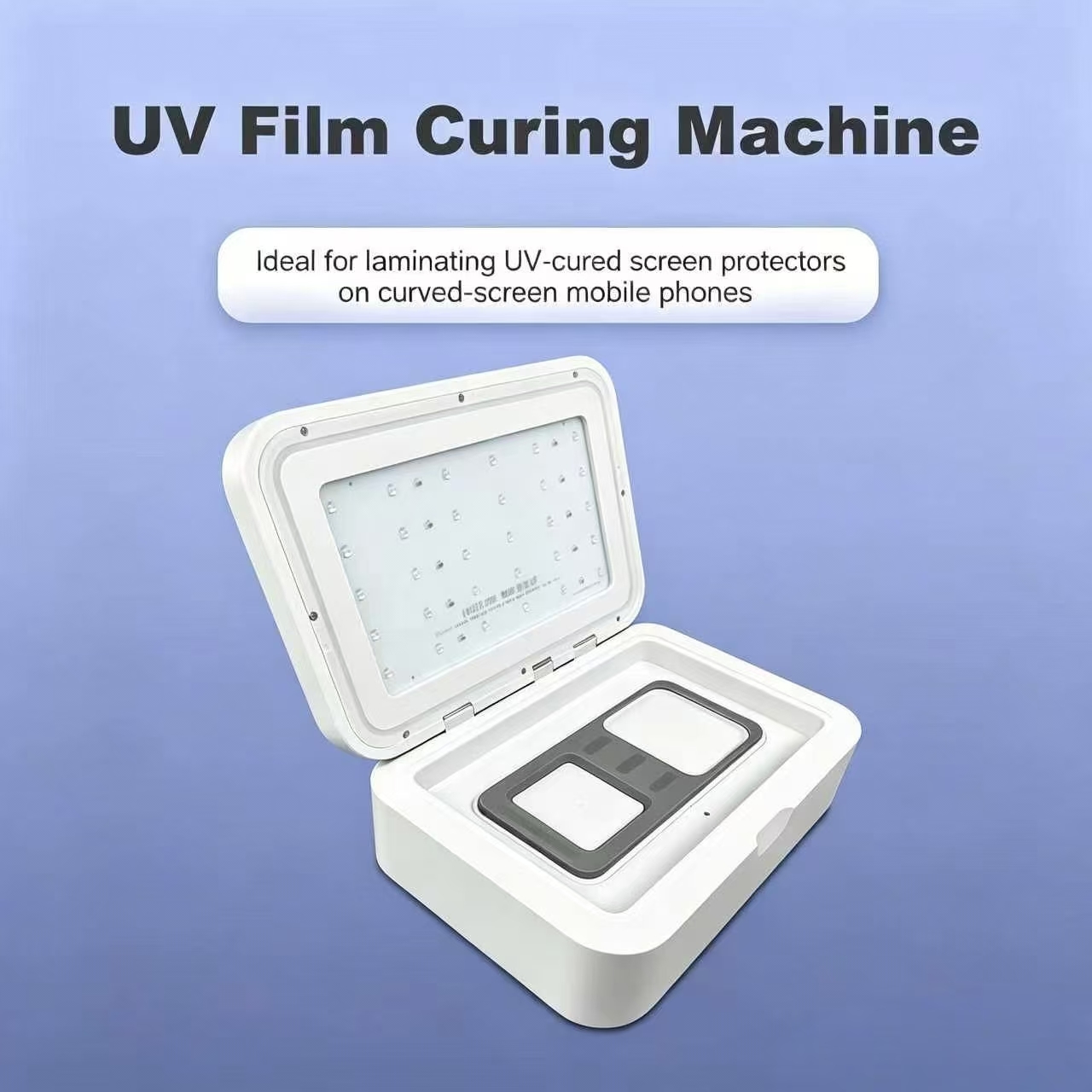 48W 24V Mobile Phone UV Film Curing Machine A++ HD Clear Anti Scratch Ultra thin UV Film Curing Equipment
